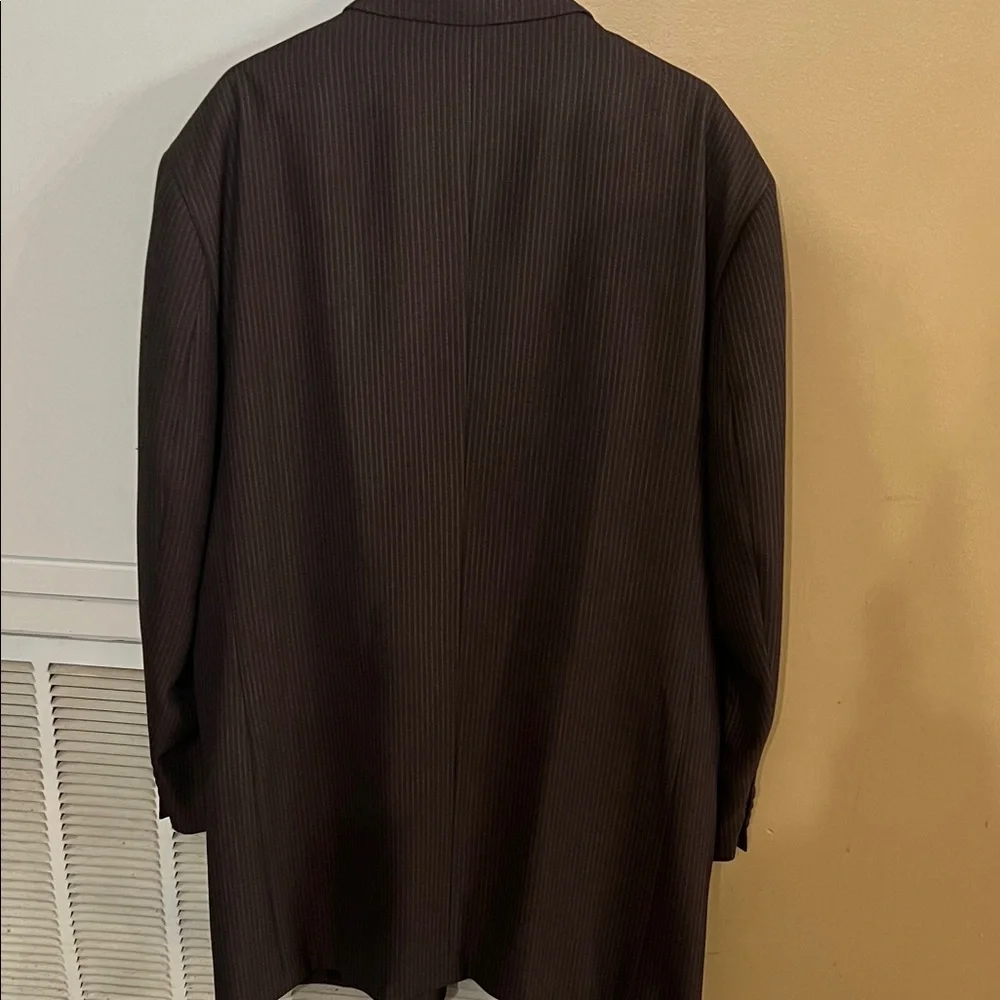 Vittorio Dark Brown Pinstripe Suit Jacket
